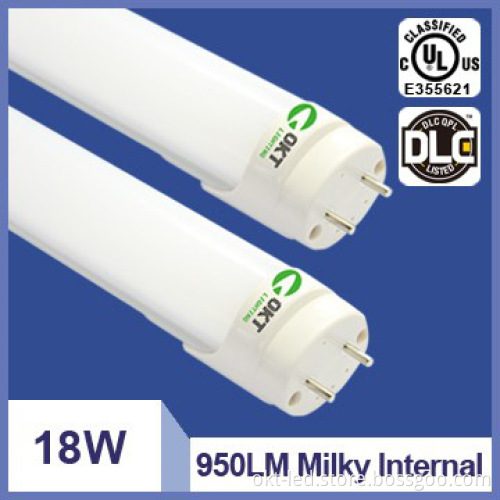 high end us market 110lm/w dlc ul 4ft t8 tube fixture